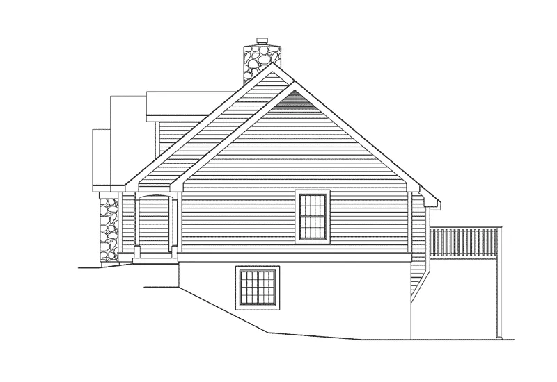 Country House Plan Right Elevation - Southton Traditional Home 007D-0004 - Shop House Plans and More