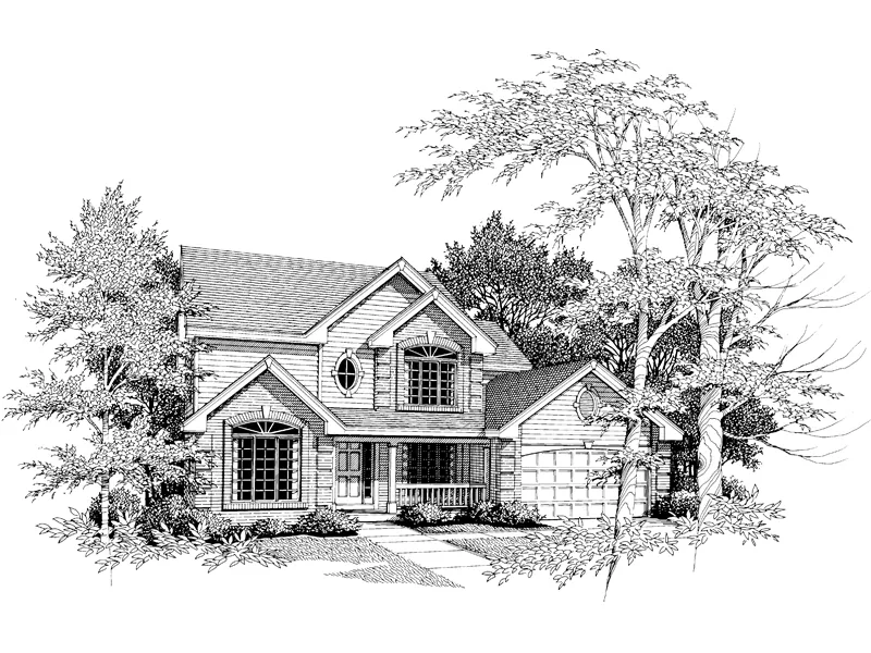 Traditional House Plan Front Image of House - Johnsbrook Traditional Home 007D-0005 - Search House Plans and More