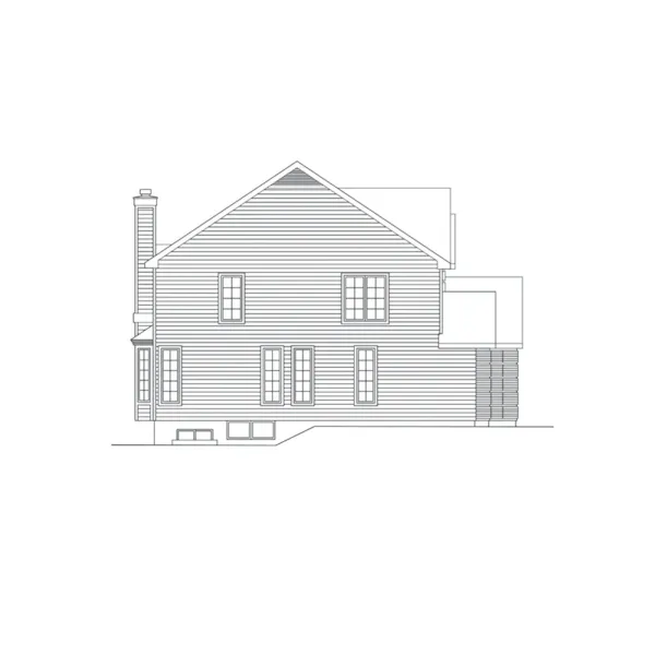 Traditional House Plan Left Elevation - Johnsbrook Traditional Home 007D-0005 - Search House Plans and More