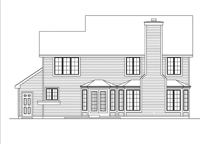 Traditional House Plan Rear Elevation - Johnsbrook Traditional Home 007D-0005 - Search House Plans and More