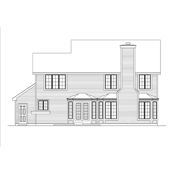 Traditional House Plan Rear Elevation - Johnsbrook Traditional Home 007D-0005 - Search House Plans and More