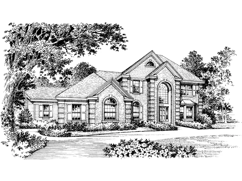Traditional House Plan Front Image of House - Vandemark Traditional Home 007D-0006 - Shop House Plans and More