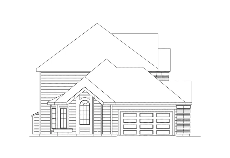 Traditional House Plan Left Elevation - Vandemark Traditional Home 007D-0006 - Shop House Plans and More
