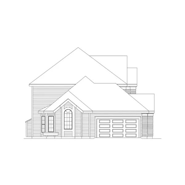 Traditional House Plan Left Elevation - Vandemark Traditional Home 007D-0006 - Shop House Plans and More