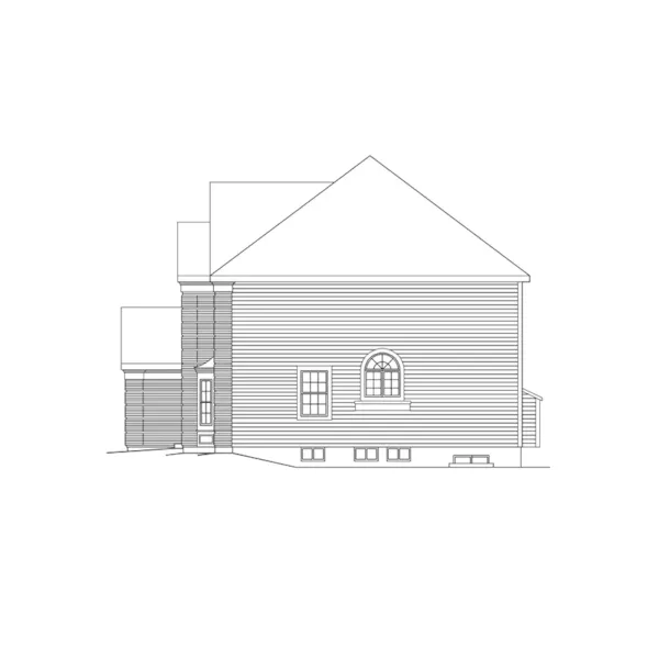 Traditional House Plan Rear Elevation - Vandemark Traditional Home 007D-0006 - Shop House Plans and More