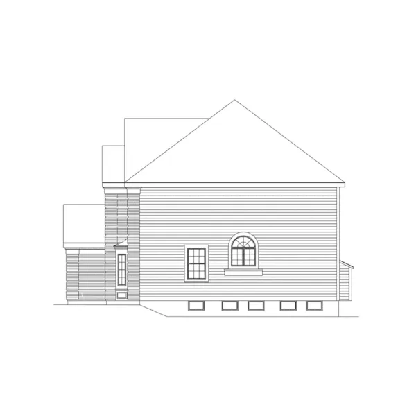 Traditional House Plan Right Elevation - Vandemark Traditional Home 007D-0006 - Shop House Plans and More