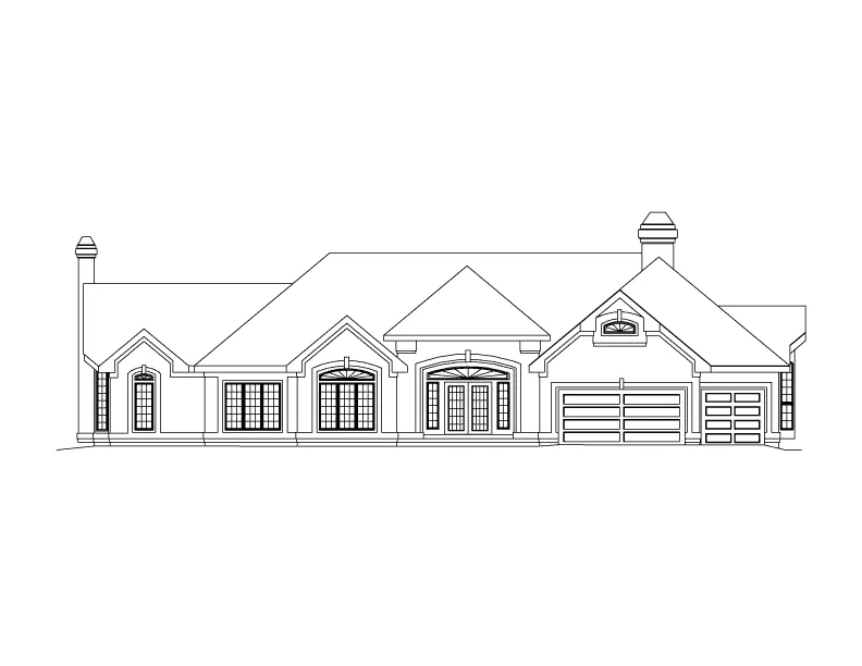 Modern House Plan Front Elevation - Altamont Ranch Home 007D-0007 - Search House Plans and More