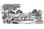 Sunbelt House Plan Front Image of House - Altamont Ranch Home 007D-0007 - Search House Plans and More