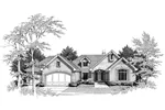 Ranch House Plan Front Image of House - Westport Cape Cod Ranch Home 007D-0008 - Shop House Plans and More