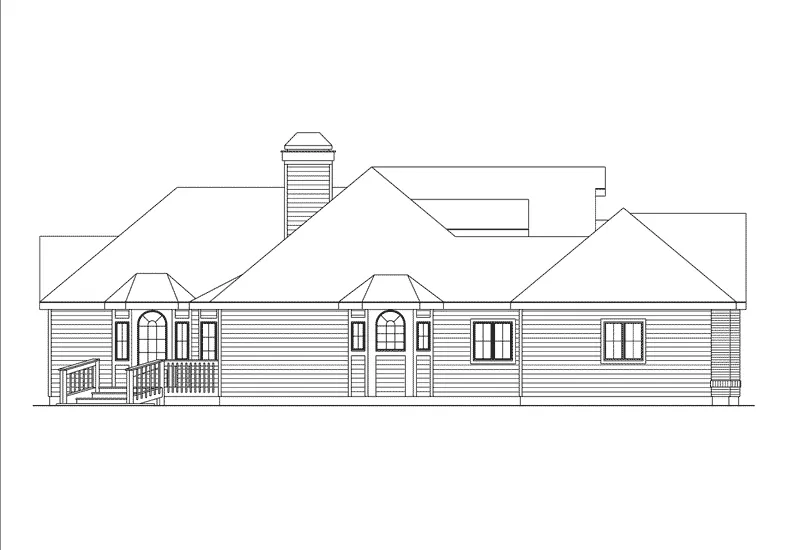 Ranch House Plan Left Elevation - Westport Cape Cod Ranch Home 007D-0008 - Shop House Plans and More