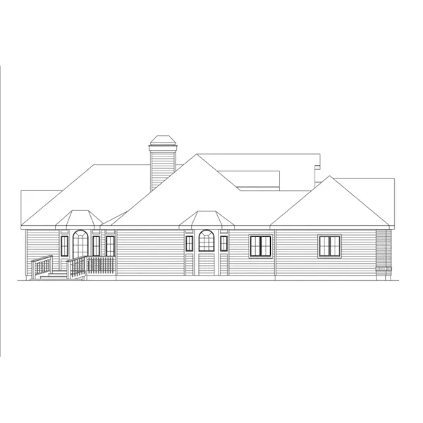 Ranch House Plan Left Elevation - Westport Cape Cod Ranch Home 007D-0008 - Shop House Plans and More