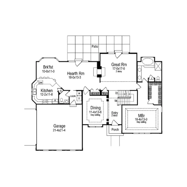 Greek Revival House Plan First Floor - Cadenbridge Georgian Home 007D-0009 - Search House Plans and More