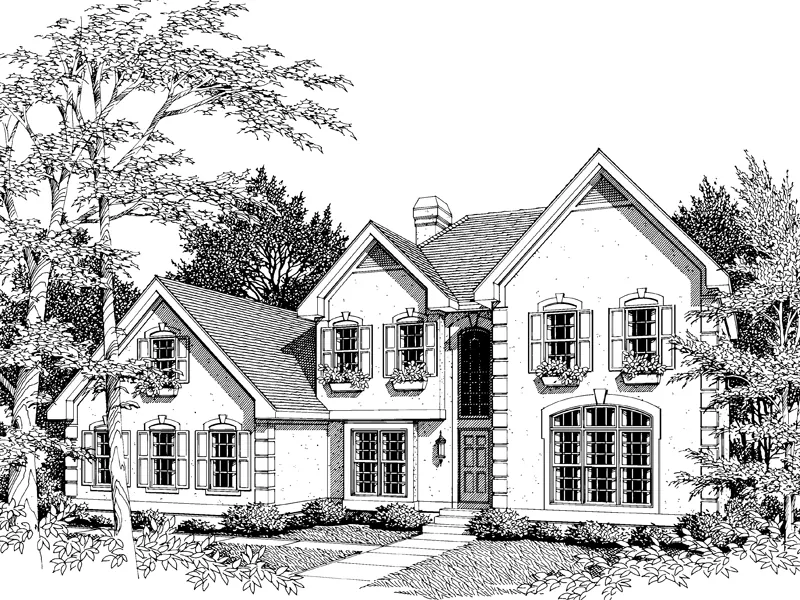 Colonial House Plan Front Image of House - Cadenbridge Georgian Home 007D-0009 - Search House Plans and More