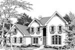 Colonial House Plan Front Image of House - Cadenbridge Georgian Home 007D-0009 - Search House Plans and More