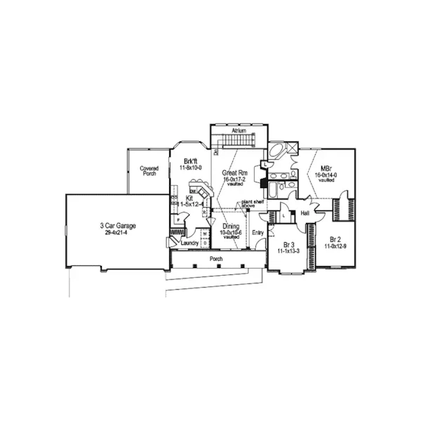 Foxbury Atrium Ranch Lovely Home Plan 007D-0010 - Search House Plans ...