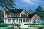 Farmhouse Plan Front Image - Huntington Country Home 007D-0011 - Search House Plans and More