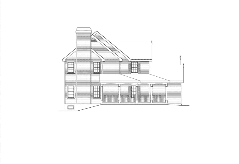 Farmhouse Plan Left Elevation - Huntington Country Home 007D-0011 - Search House Plans and More