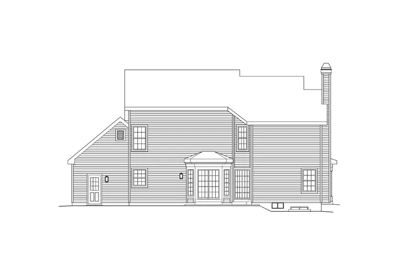 Victorian House Plan Rear Elevation - Huntington Country Home 007D-0011 - Search House Plans and More