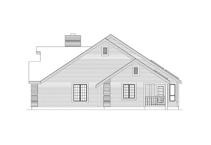 Ranch House Plan Right Elevation - Gardenview Contemporary Home 007D-0012 - Search House Plans and More