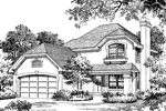 Cabin & Cottage House Plan Front Image of House - Hampton Narrow Lot Home 007D-0013 - Search House Plans and More