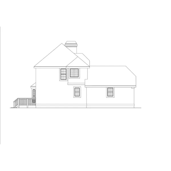 Vacation House Plan Left Elevation - Hampton Narrow Lot Home 007D-0013 - Search House Plans and More