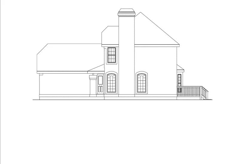 Cabin & Cottage House Plan Right Elevation - Hampton Narrow Lot Home 007D-0013 - Search House Plans and More