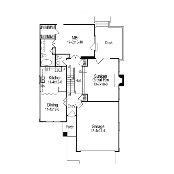 Sunbelt House Plan First Floor - Norwick Traditional Home 007D-0014 - Shop House Plans and More