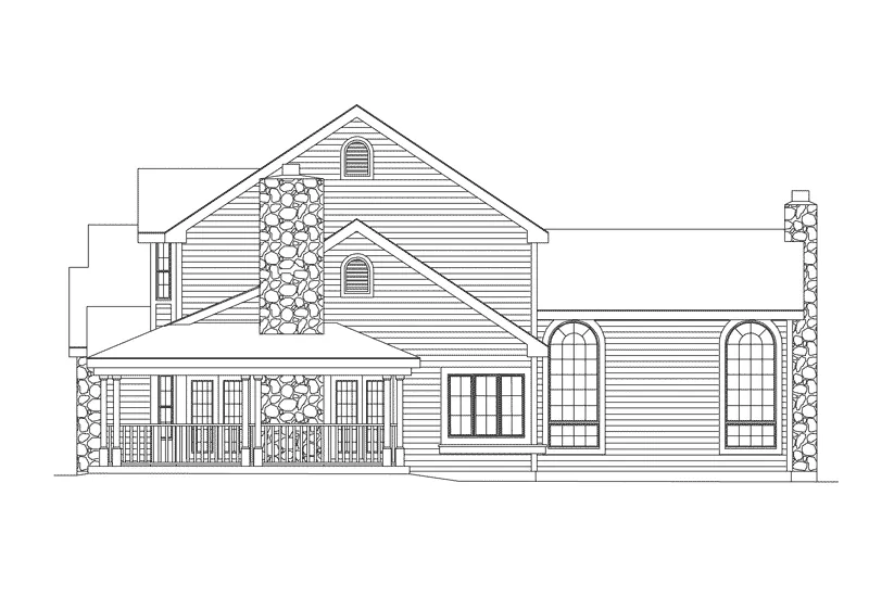 Farmhouse Plan Right Elevation - Countryview Plantation Home 007D-0015 - Search House Plans and More