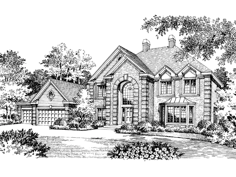 Luxury House Plan Front Image of House - Cheshire Traditional Home 007D-0016 - Search House Plans and More