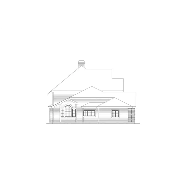 Greek Revival House Plan Left Elevation - Cheshire Traditional Home 007D-0016 - Search House Plans and More