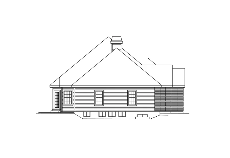 Ranch House Plan Left Elevation - Westham Traditional Ranch Home 007D-0017 - Shop House Plans and More
