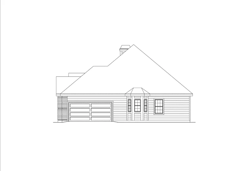 Ranch House Plan Right Elevation - Westham Traditional Ranch Home 007D-0017 - Shop House Plans and More