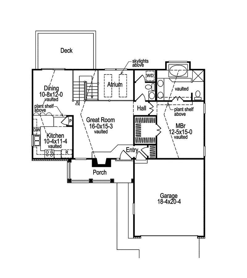 Ranch House Plan First Floor - Lawrenceville Ranch Home 007D-0018 - Shop House Plans and More