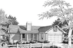 Vacation House Plan Front Image of House - Lawrenceville Ranch Home 007D-0018 - Shop House Plans and More