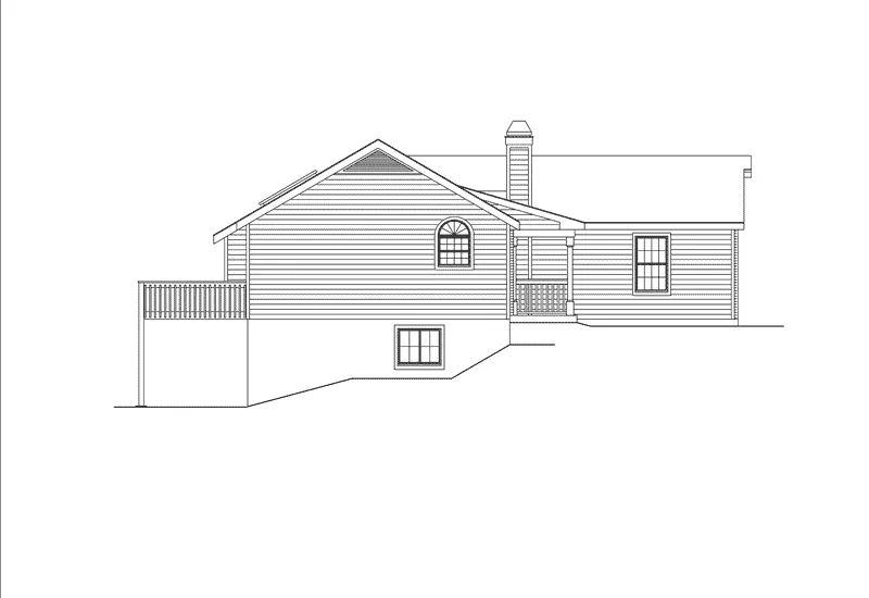 Ranch House Plan Left Elevation - Lawrenceville Ranch Home 007D-0018 - Shop House Plans and More