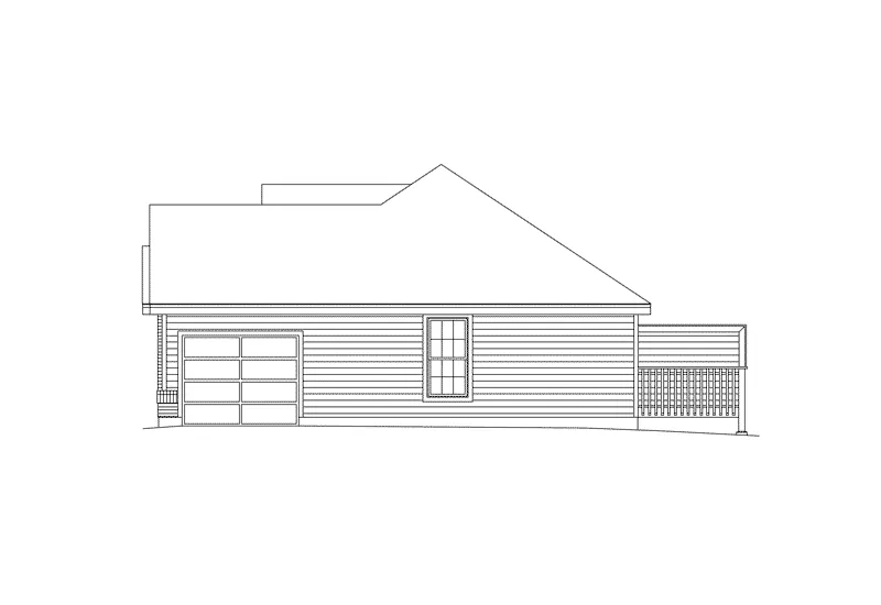 Ranch House Plan Right Elevation - Brooktree Duplex Home 007D-0019 - Search House Plans and More