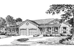 Multi-Family House Plan Front Image of House - Shadydale Multi-Family Duplex 007D-0020 - Shop House Plans and More