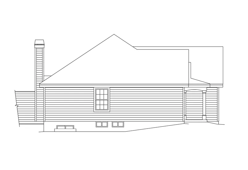 Multi-Family House Plan Left Elevation - Shadydale Multi-Family Duplex 007D-0020 - Shop House Plans and More