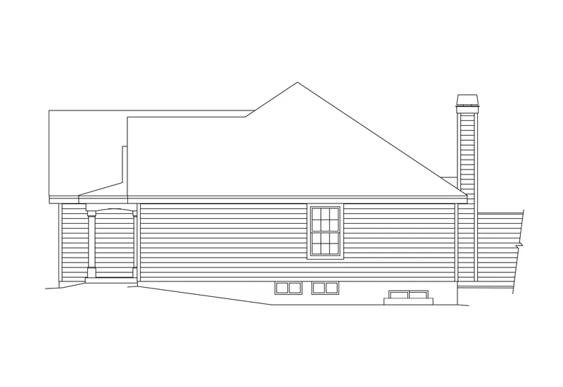 Multi-Family House Plan Right Elevation - Shadydale Multi-Family Duplex 007D-0020 - Shop House Plans and More