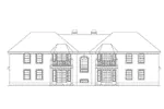 Tudor House Plan Rear Elevation - Pasadena Fourplex Multi-Family 007D-0022 - Shop House Plans and More