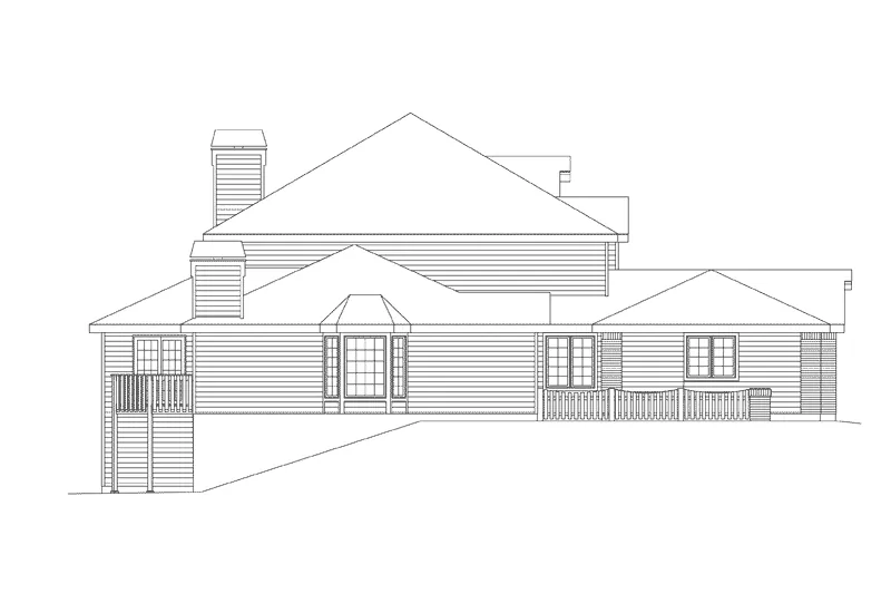 Multi-Family House Plan Left Elevation - Forest Hill Fourplex Home 007D-0023 - Search House Plans and More