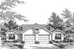 Contemporary House Plan Front Image of House - Highland Multi-Family Duplex 007D-0025 - Search House Plans and More