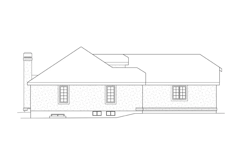 Tudor House Plan Left Elevation - Highland Multi-Family Duplex 007D-0025 - Search House Plans and More