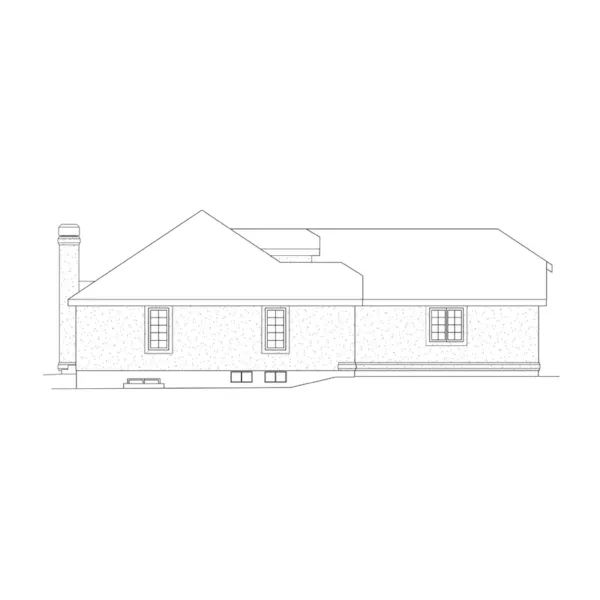 Ranch House Plan Left Elevation - Highland Multi-Family Duplex 007D-0025 - Search House Plans and More