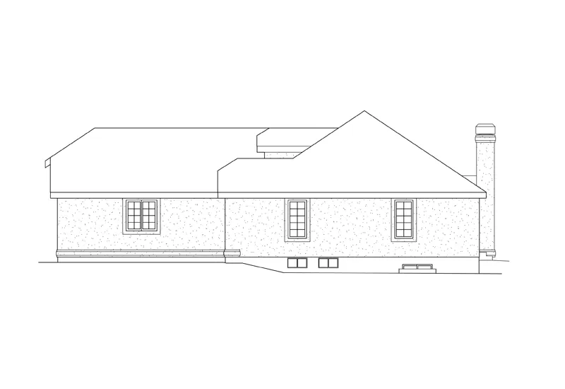 Tudor House Plan Right Elevation - Highland Multi-Family Duplex 007D-0025 - Search House Plans and More
