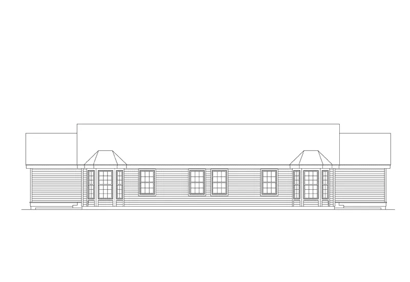 Country House Plan Rear Elevation - Peppertree Duplex Home 007D-0026 - Shop House Plans and More