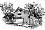 Lake House Plan Front Image of House - Alpine Apartment Garage 007D-0027 | House Plans and More