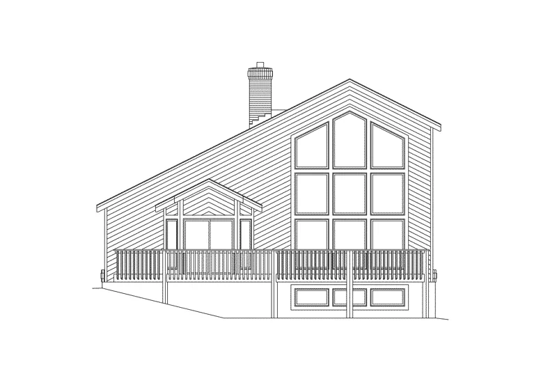 Mountain House Plan Rear Elevation - Sausalito Lake Home 007D-0028 - Shop House Plans and More