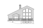 Vacation House Plan Rear Elevation - Sausalito Lake Home 007D-0028 - Shop House Plans and More