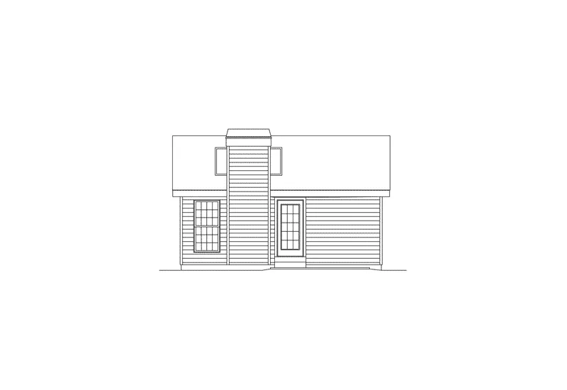Vacation House Plan Rear Elevation - Branson Bluff Cottage Home 007D-0029 - Search House Plans and More